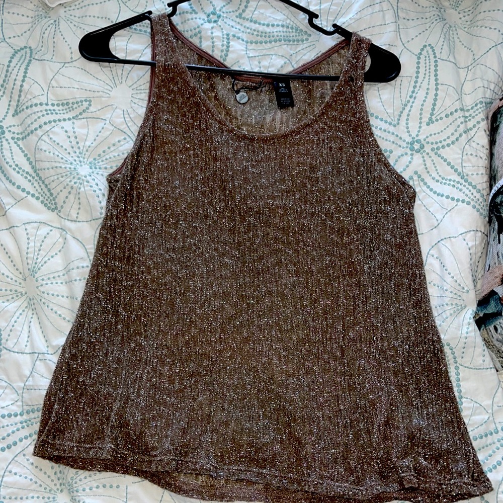 Summer sparkly tank top scoop neck